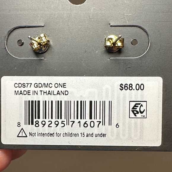 NWT - COACH Heart With Stones Stud Earrings - Picture 6 of 7